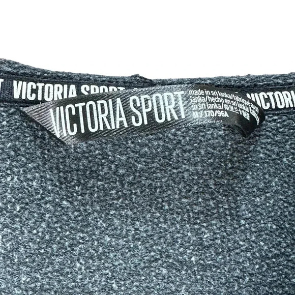 Victoria's Secret Sport M dark gray double‎ zipper hoodie jacket - Picture 6 of 7